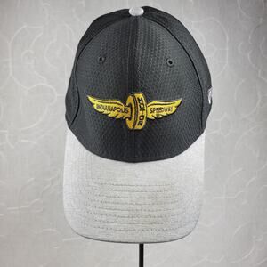 Indianapolis Motor Speedway Hat M/L Black Gray Two Tone Winged Wheel New Era